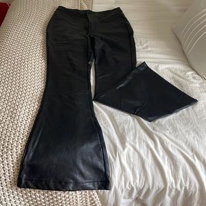 BBJ Los Angeles Faux Leather Flare Pants